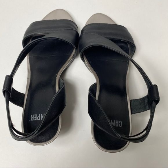 CAMPER Womens Black Wedge Sandals 37/7.5 - Picture 5 of 7
